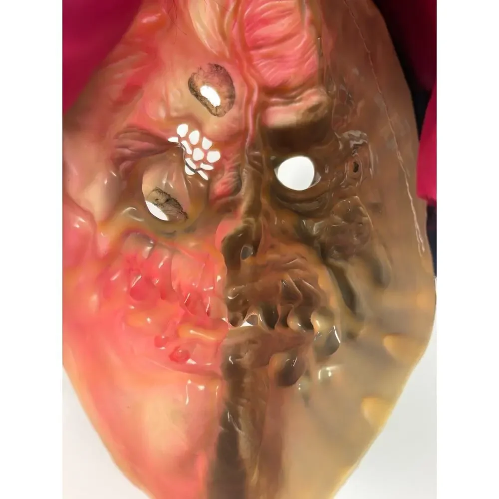 Vintage TopStone Nu-Skin Two Face Demon Halloween Mask Adult Scary Zombie 90s